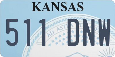 KS license plate 511DNW