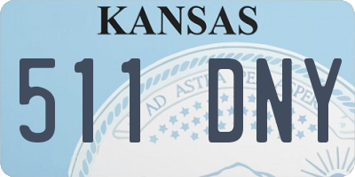 KS license plate 511DNY