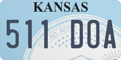 KS license plate 511DOA
