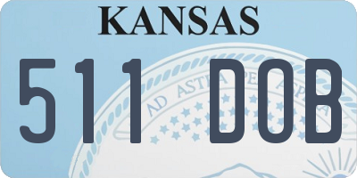 KS license plate 511DOB