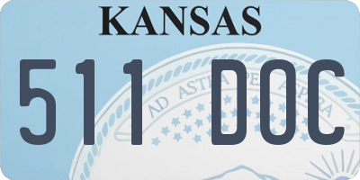 KS license plate 511DOC