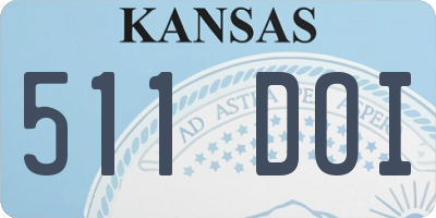 KS license plate 511DOI