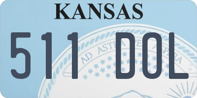 KS license plate 511DOL