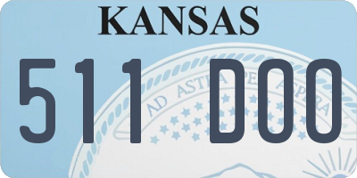 KS license plate 511DOO