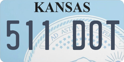 KS license plate 511DOT