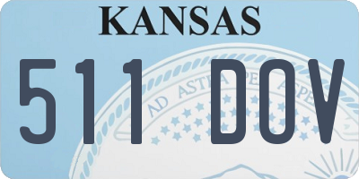 KS license plate 511DOV