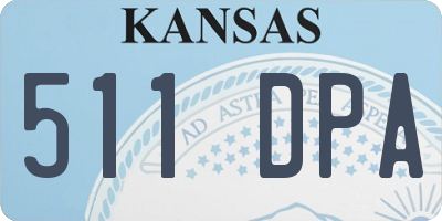 KS license plate 511DPA