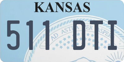 KS license plate 511DTI