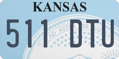 KS license plate 511DTU