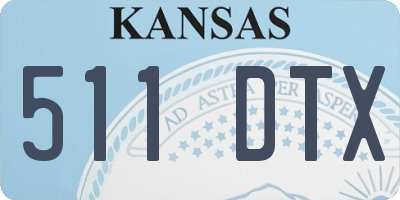 KS license plate 511DTX