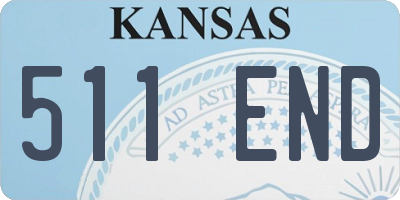 KS license plate 511END