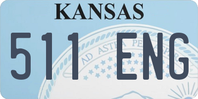 KS license plate 511ENG