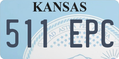KS license plate 511EPC