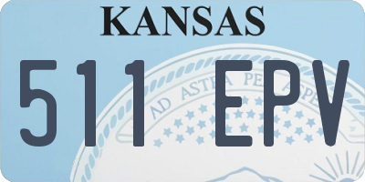 KS license plate 511EPV