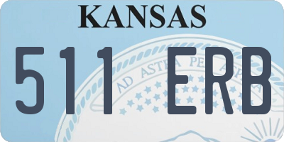 KS license plate 511ERB