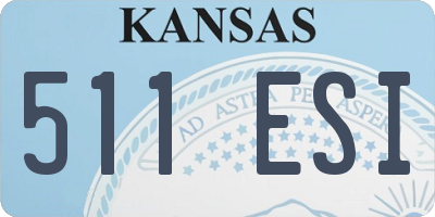 KS license plate 511ESI