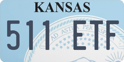 KS license plate 511ETF
