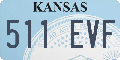 KS license plate 511EVF