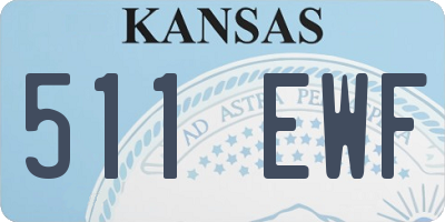 KS license plate 511EWF
