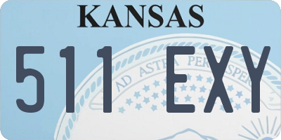 KS license plate 511EXY