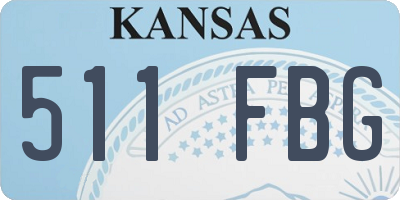 KS license plate 511FBG