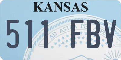 KS license plate 511FBV