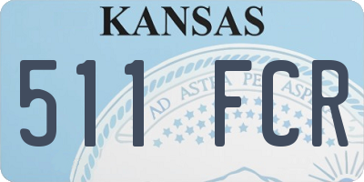 KS license plate 511FCR