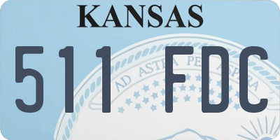 KS license plate 511FDC