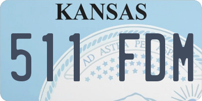 KS license plate 511FDM