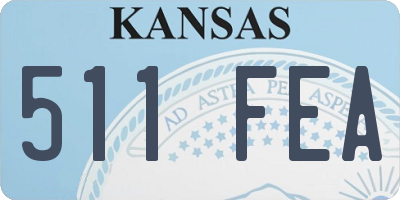 KS license plate 511FEA