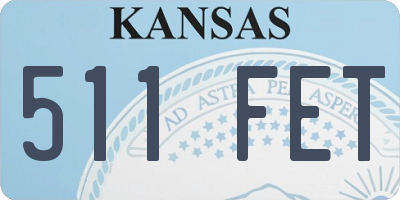 KS license plate 511FET