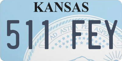 KS license plate 511FEY
