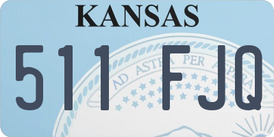KS license plate 511FJQ