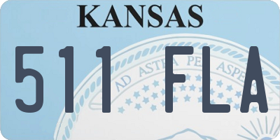 KS license plate 511FLA