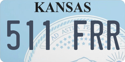 KS license plate 511FRR