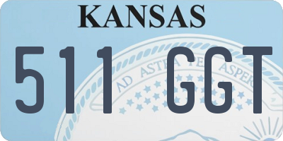 KS license plate 511GGT