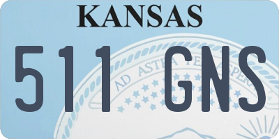 KS license plate 511GNS