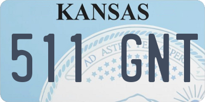 KS license plate 511GNT