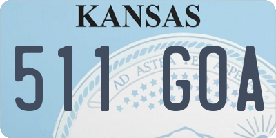 KS license plate 511GOA