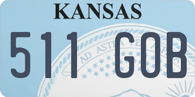 KS license plate 511GOB