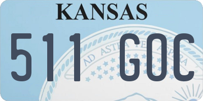 KS license plate 511GOC