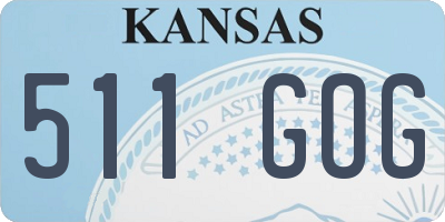 KS license plate 511GOG