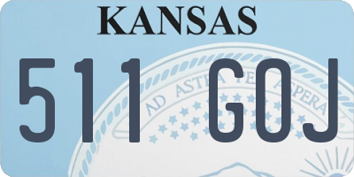 KS license plate 511GOJ