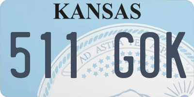 KS license plate 511GOK