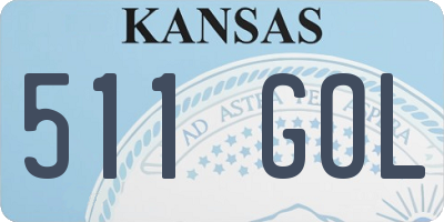 KS license plate 511GOL