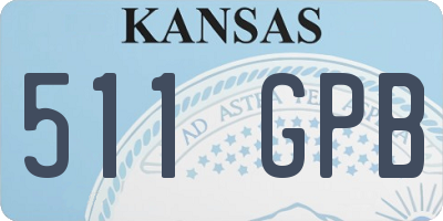 KS license plate 511GPB