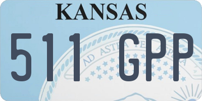 KS license plate 511GPP