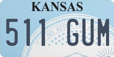 KS license plate 511GUM