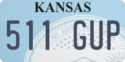 KS license plate 511GUP