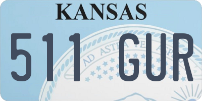 KS license plate 511GUR